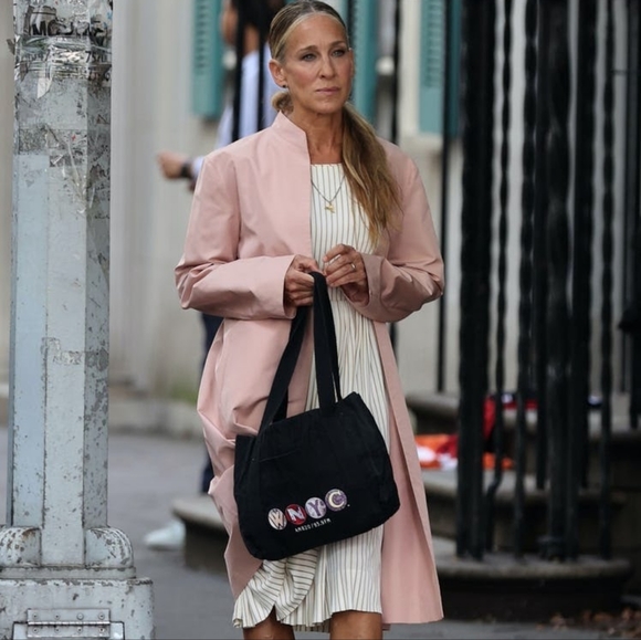 Blue Cotton Graphic Tote Bag - Picture 11 of 11